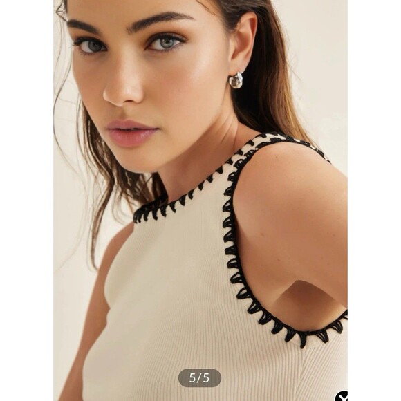 NWT Commense Minimalism Contrast Trim Sweater Vest Sz XS - Picture 5 of 9